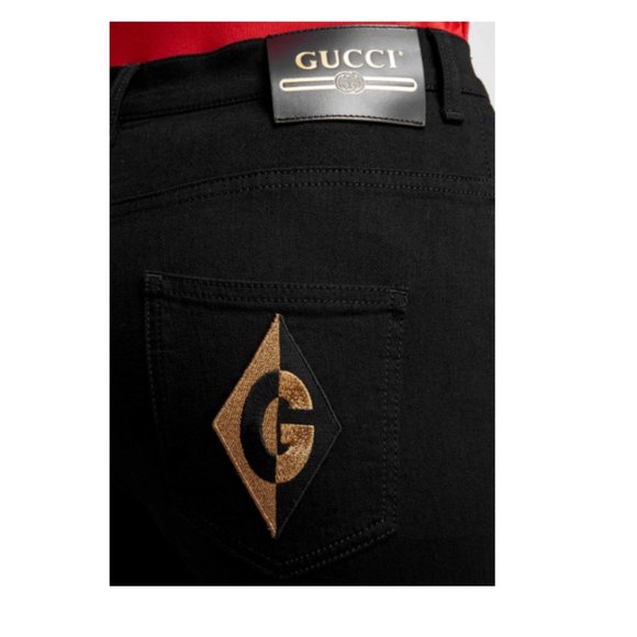 HOST PICK 🥳Gucci Skinny Jeans with Logo Patch in Black - Picture 5 of 6